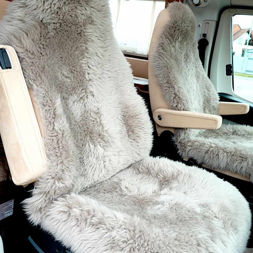 Autositz-Auflage - Wohnmobil - Hochlehner - Naturform - Leibersperger Lammfell