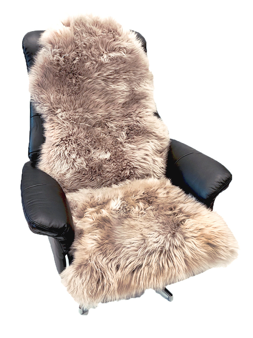Sessel-Auflage - Sesselschoner - Lammfell - Naturform - beige - Leibersperger Lammfell