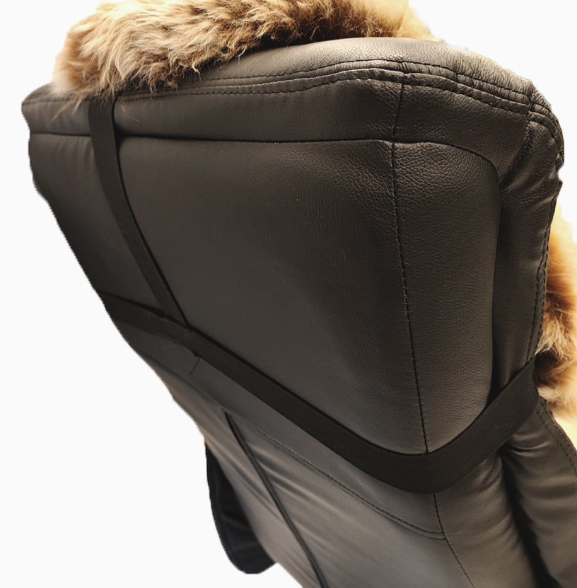 Sessel-Auflage - Sesselschoner - Lammfell - Naturform - beige - Leibersperger Lammfell