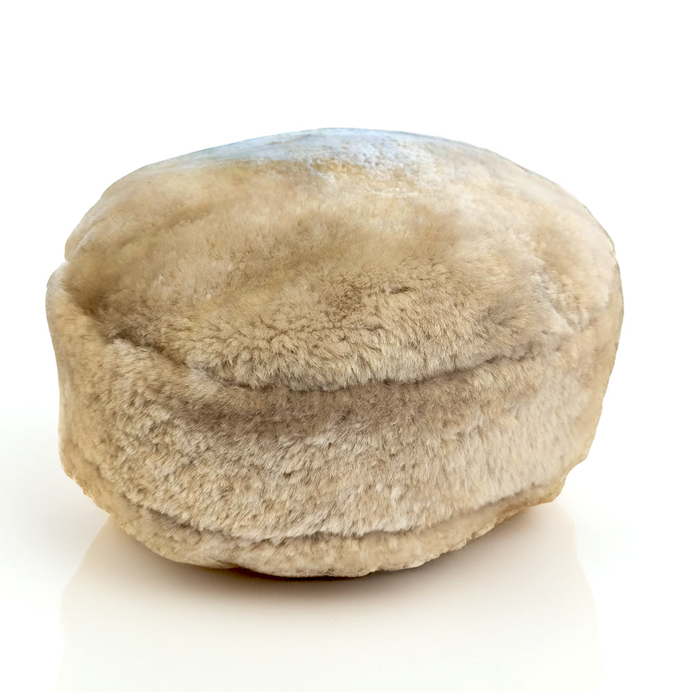 Yoga-/Meditiationskissen - komplett aus Lammfell - beige - Leibersperger Lammfell