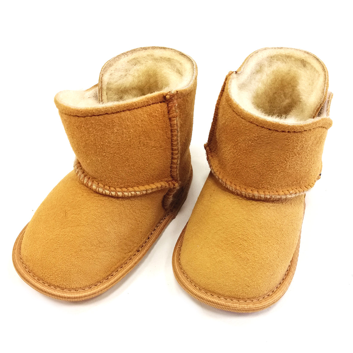 Babyschuhe - Hausschuhe - Lammfell - mit Klett - Leibersperger Lammfell Shop