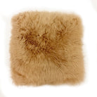Lammfell-Kissen - Autositz-Kissen - Stuhlkissen - 40 cm - hellbraun - Leibersperger Lammfell Shop