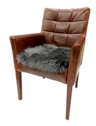 Lammfell-Kissen - Autositz-Kissen - Stuhlkissen - 40 cm - anthrazit - Leibersperger Lammfell Shop