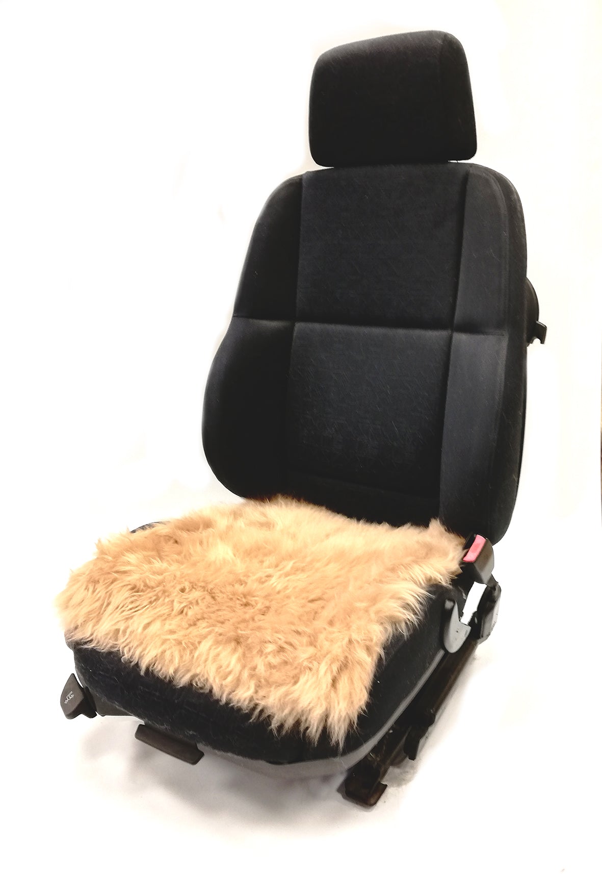 Lammfell-Kissen - Autositz-Kissen - Stuhlkissen - 40 cm - hellbraun - Leibersperger Lammfell Shop