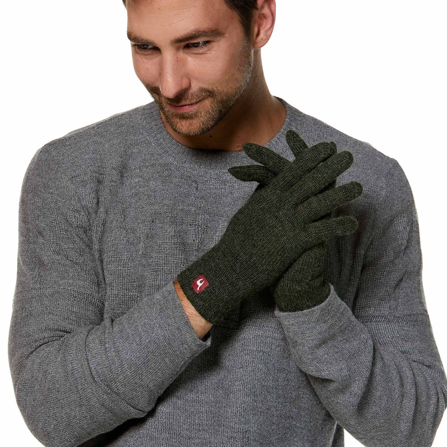 Alpaka Fingerhandschuhe unisex - Leibersperger Lammfell