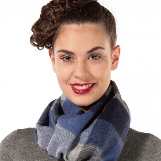 Schal KARO Baby-Alpaka Webschal 30 x 180 cm kariert unisex - Leibersperger Lammfell Shop