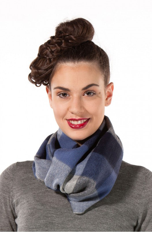 Schal KARO Baby-Alpaka Webschal 30 x 180 cm kariert unisex - Leibersperger Lammfell Shop