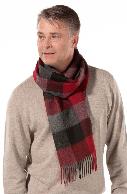 Schal KARO Baby-Alpaka Webschal 30 x 180 cm kariert unisex - Leibersperger Lammfell Shop