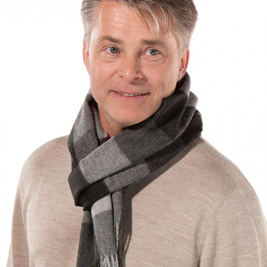 Schal KARO Baby-Alpaka Webschal 30 x 180 cm kariert unisex - Leibersperger Lammfell Shop