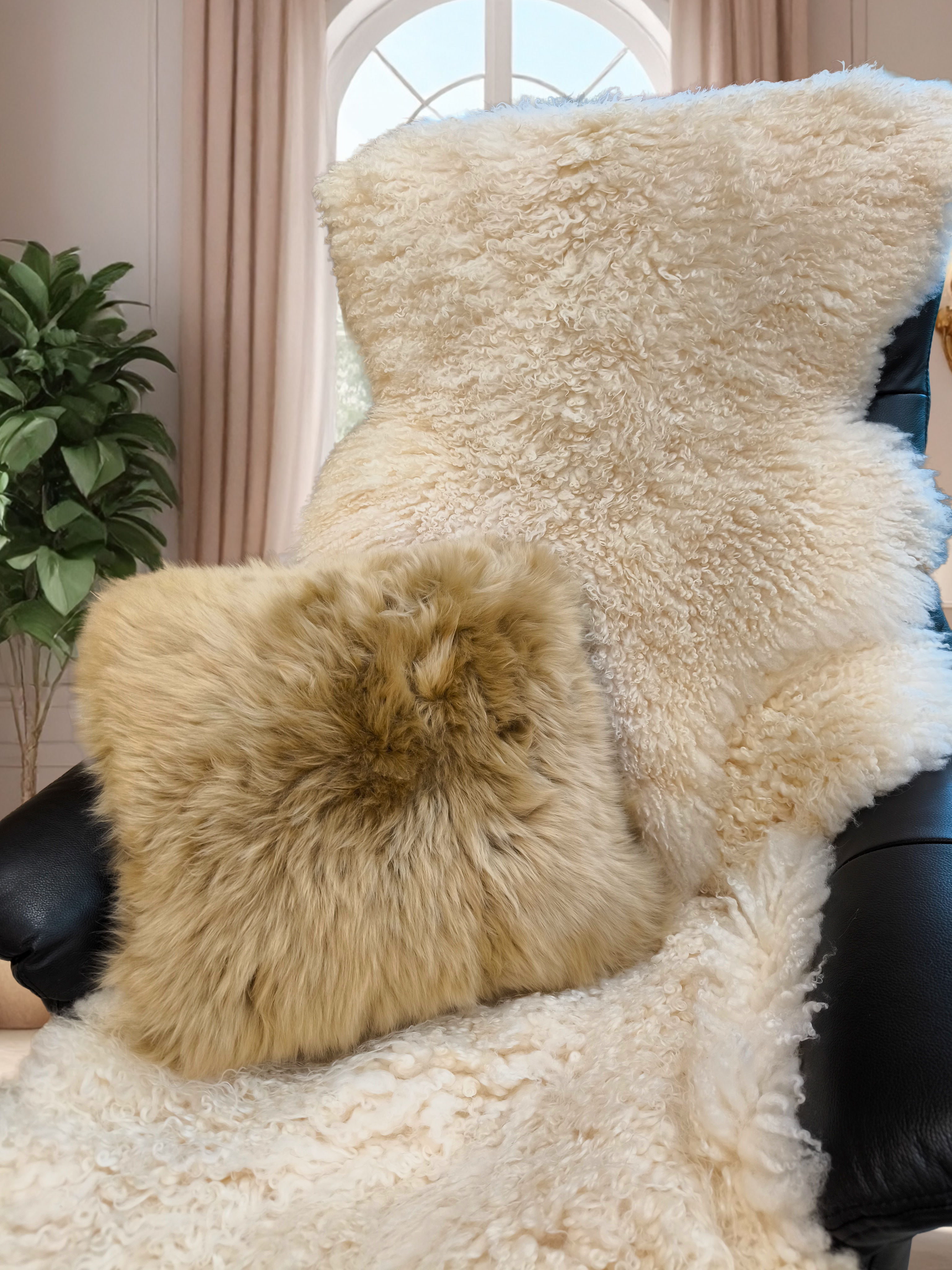 Kissenbezüge aus Lammfell