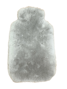 Bezug für Bettflasche / Wärmflasche / Grau - Leibersperger Lammfell