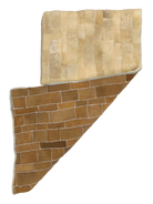 Auflage - Decke -Lammfell - Patchwork - 120 x 60 cm - Beige - Leibersperger Lammfell