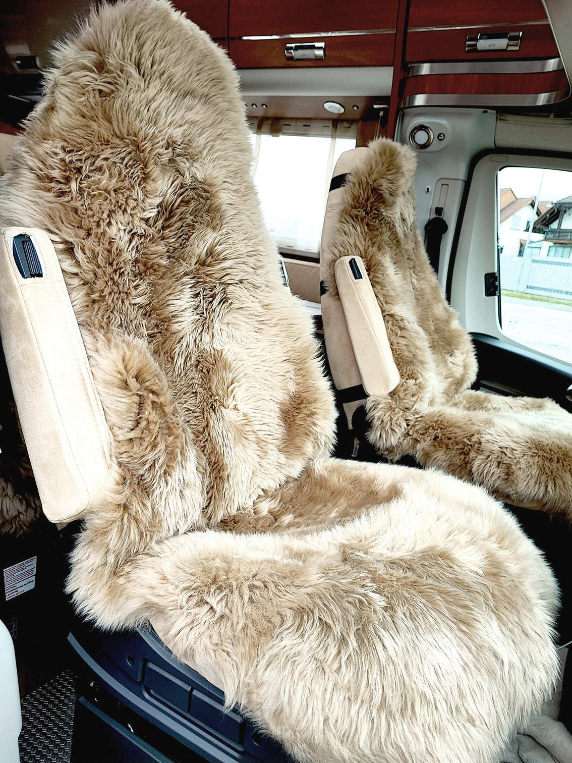 Autositz-Auflage - Wohnmobil - Hochlehner - Naturform - Leibersperger Lammfell