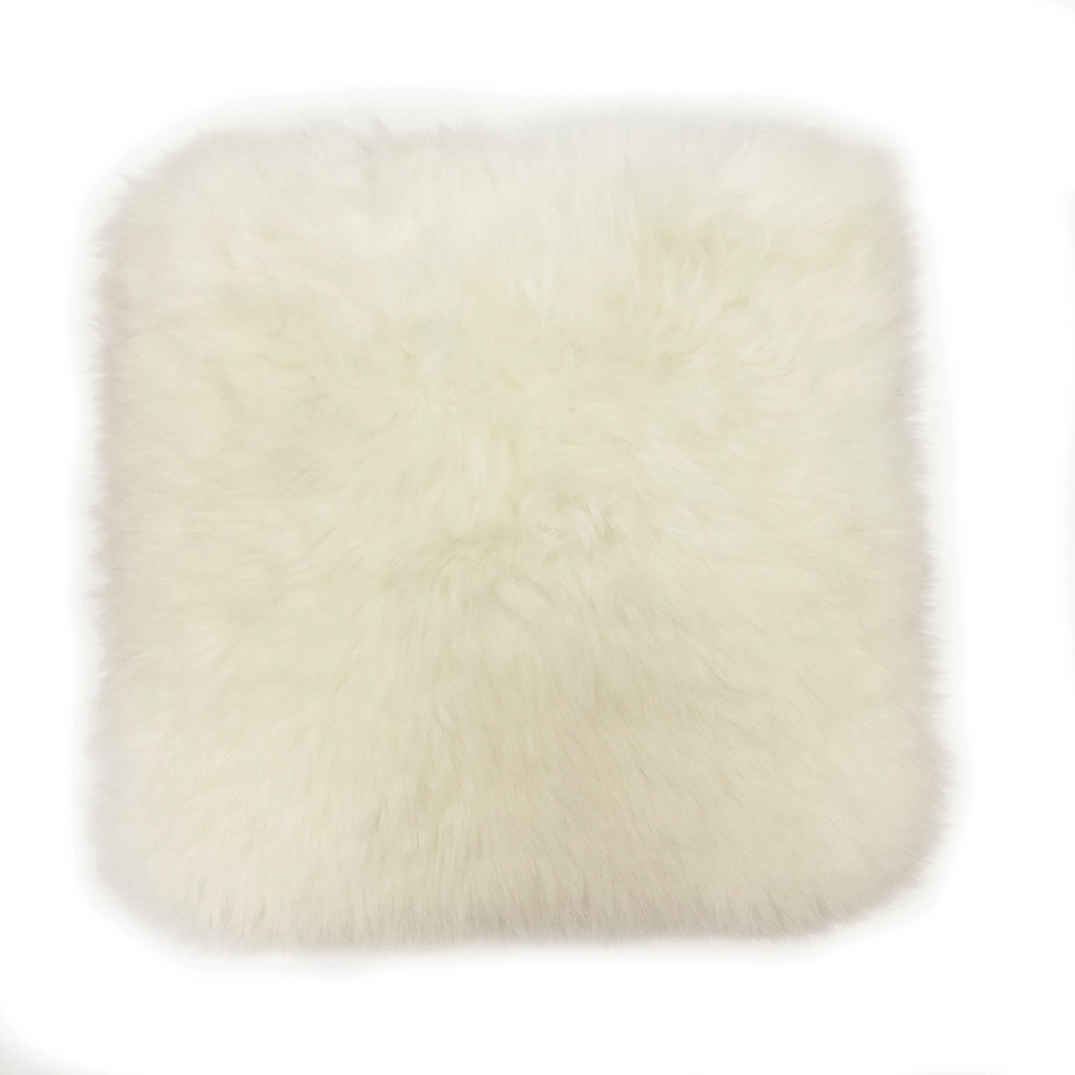 Lammfell-Kissen - Sitzkissen - quadratisch - 40 cm - weiß - Leibersperger Lammfell
