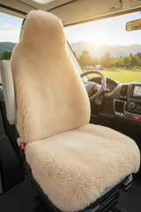 Autositz-Auflage - Wohnmobil - Hochlehner - Naturform - kurzwollig