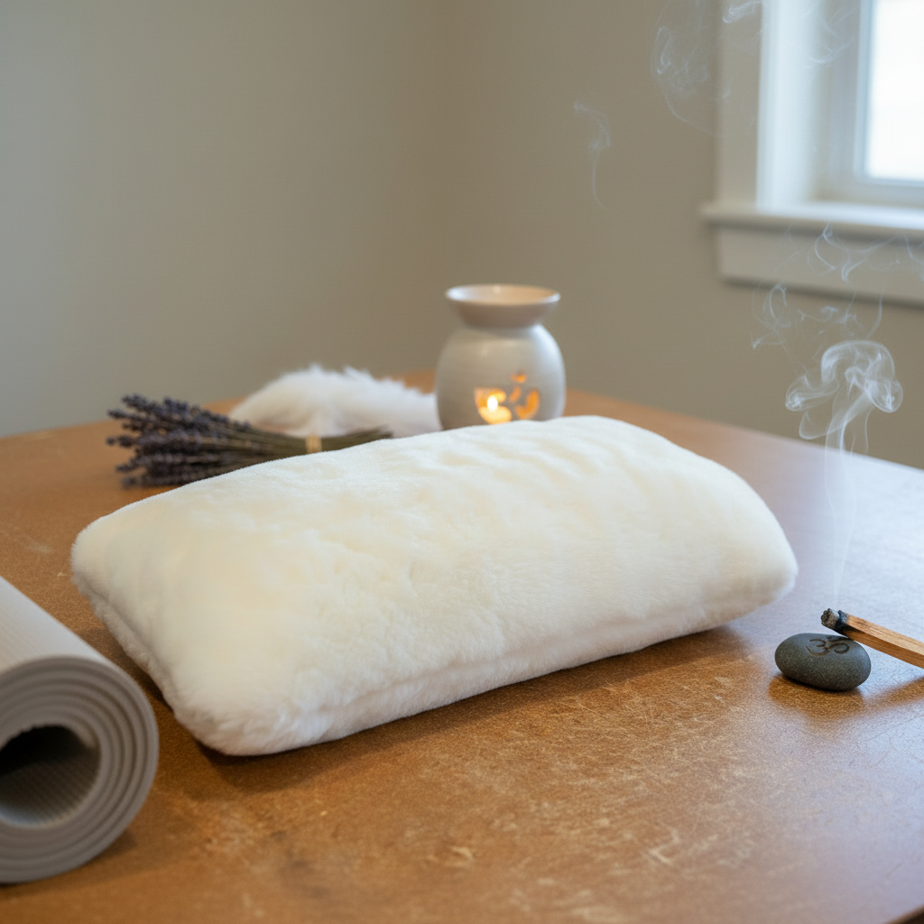 Lammfell - Kissenbezug - weiß - kurzwollig - 40 x 20 cm - Leibersperger Lammfell