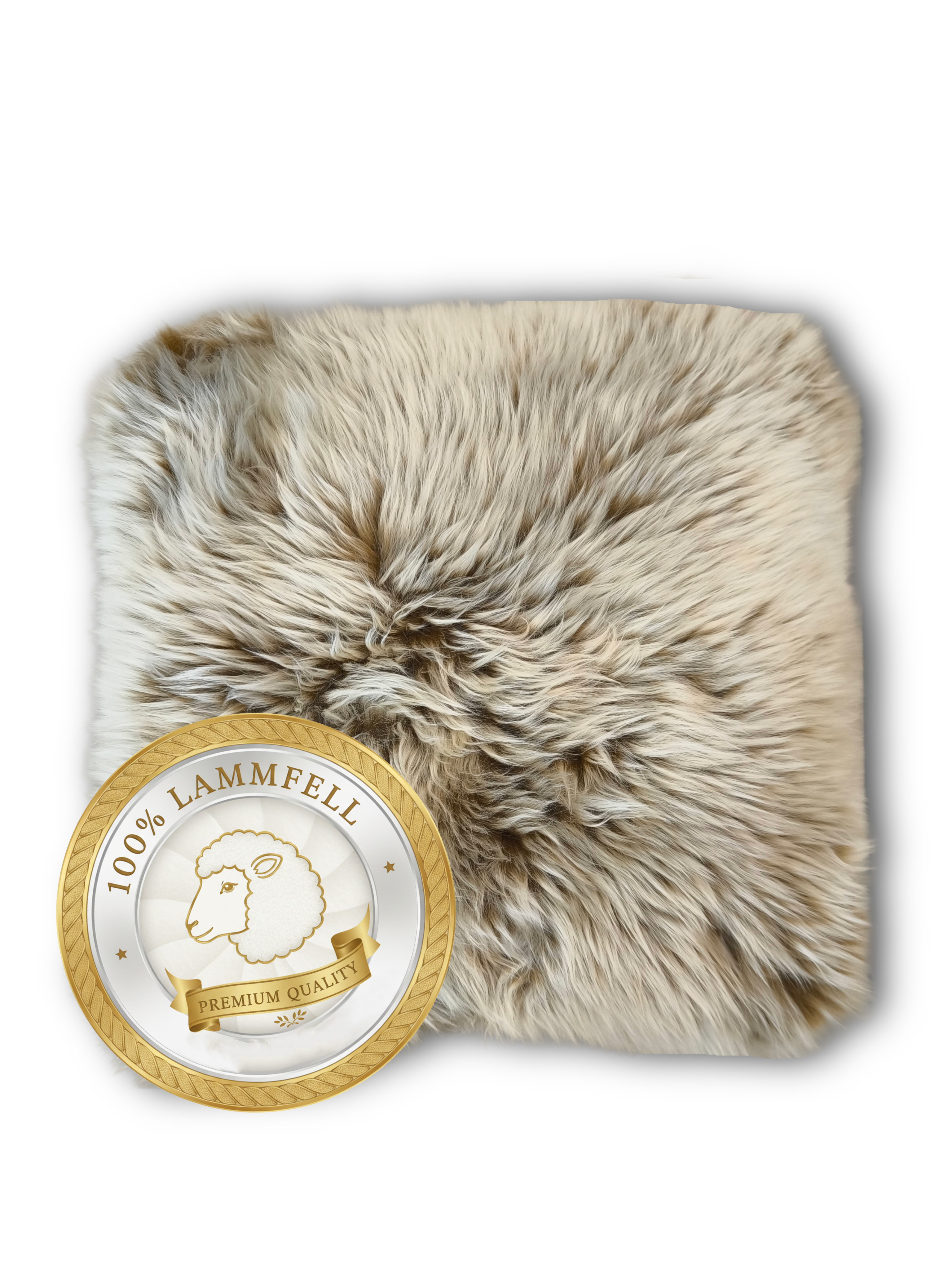 Lammfell - Kissenbezug - komplett aus Lammfell - 40 cm