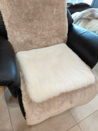 Lammfell - kurzwollig - Sitzkissen - quadratisch - 40 cm - weiß - Leibersperger Lammfell