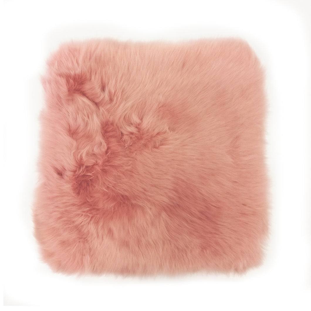 Lammfell-Kissen - Sitzkissen - quadratisch - 40 cm - rosa | Lammfelle für  Auto, Bett und Wohnzimmer in höchster Qualität | Leibersperger Lammfell Shop