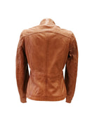 Lederjacke - Gipsy - Damen - Longjacket - cognac - Leibersperger Lammfell Shop