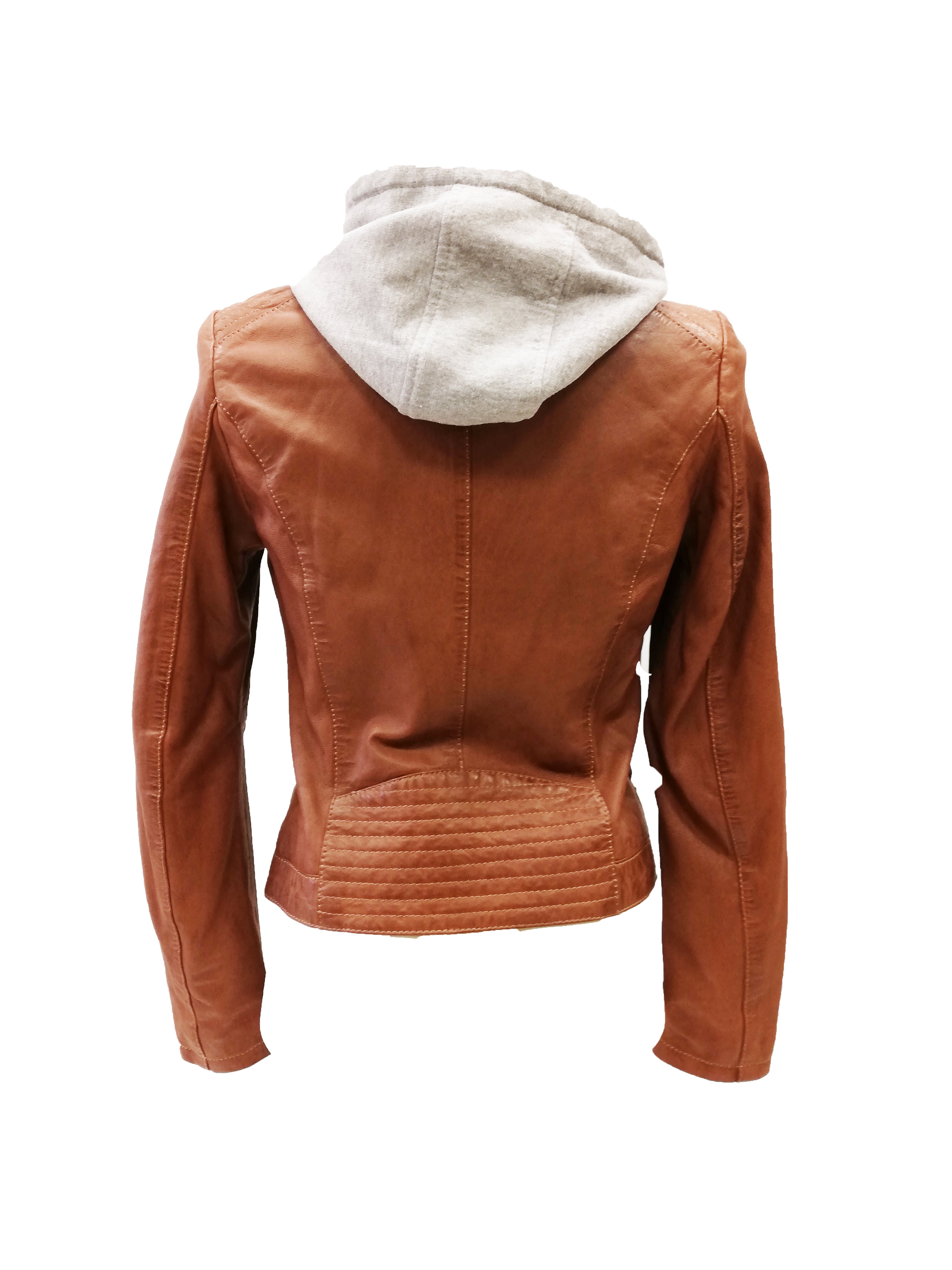 Lederjacke - Gipsy - Damen - Bikerjacke - cognac - Leibersperger Lammfell Shop