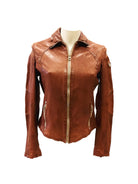 Lederjacke - Gipsy - Damen - Short Jacket - cognac - Leibersperger Lammfell Shop