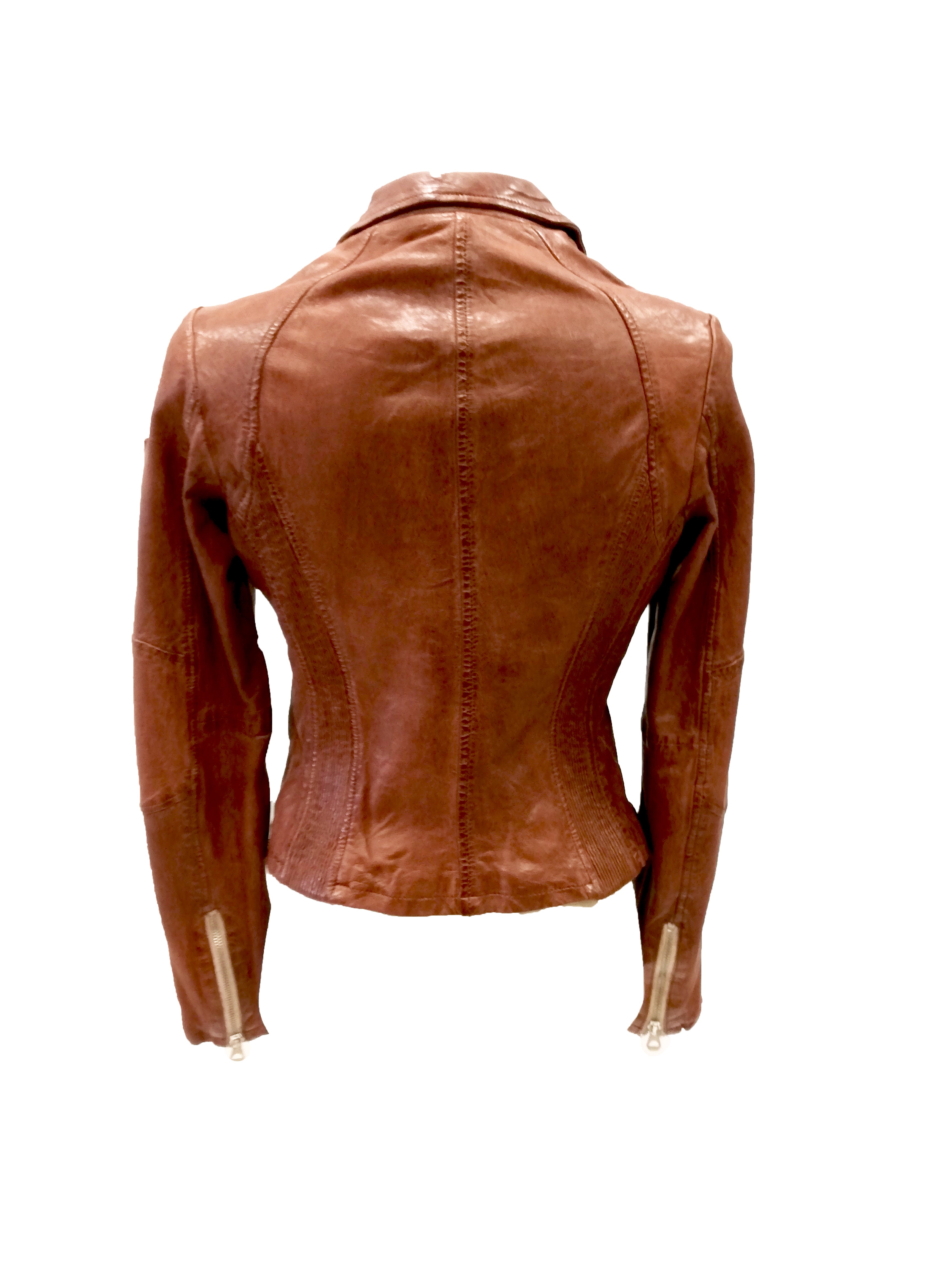 Lederjacke - Gipsy - Damen - Short Jacket - cognac - Leibersperger Lammfell Shop