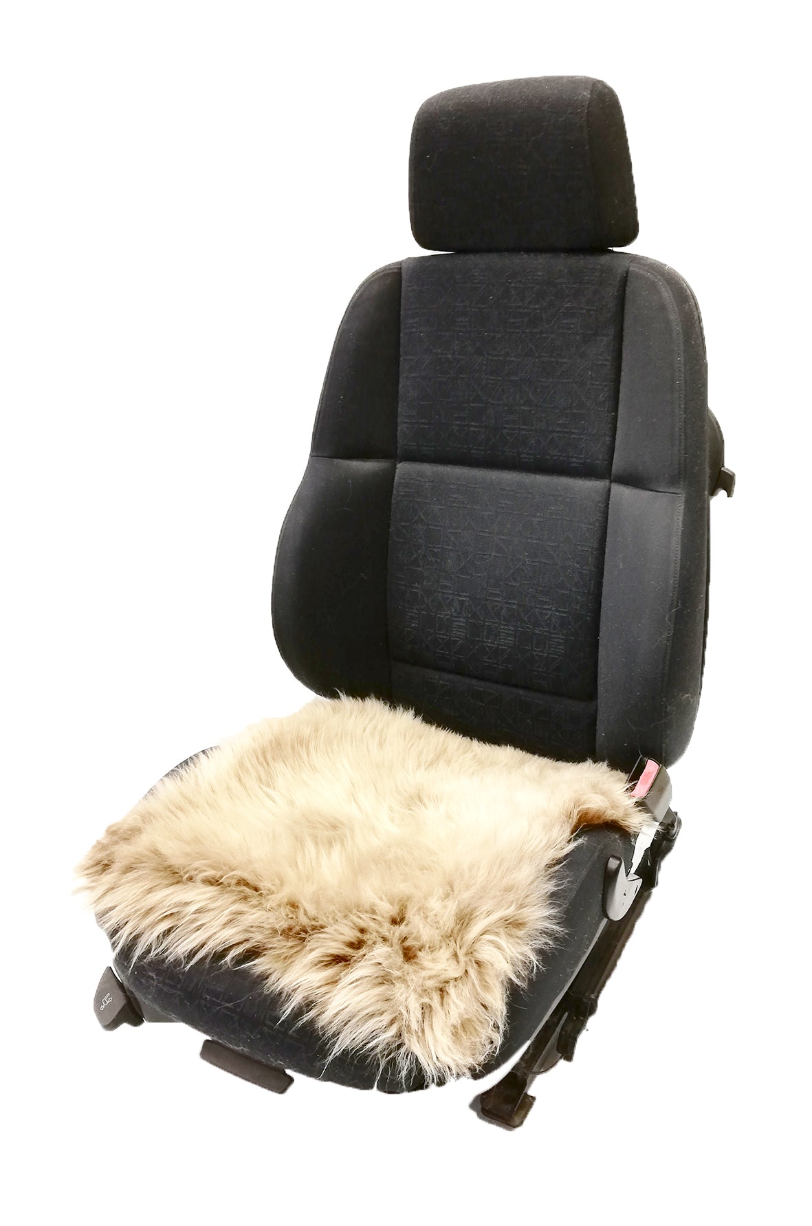 Lammfell-Kissen - Sitzkissen - quadratisch - 40 cm - cappuccino, Lammfelle  für Auto, Bett und Wohnzimmer in höchster Qualität