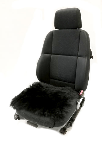 Lammfell-Kissen - Autositz-Kissen - Stuhlkissen - 40 cm - schwarz - Leibersperger Lammfell Shop