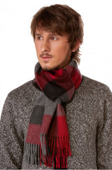Schal KARO Baby-Alpaka Webschal 30 x 180 cm kariert unisex - Leibersperger Lammfell Shop