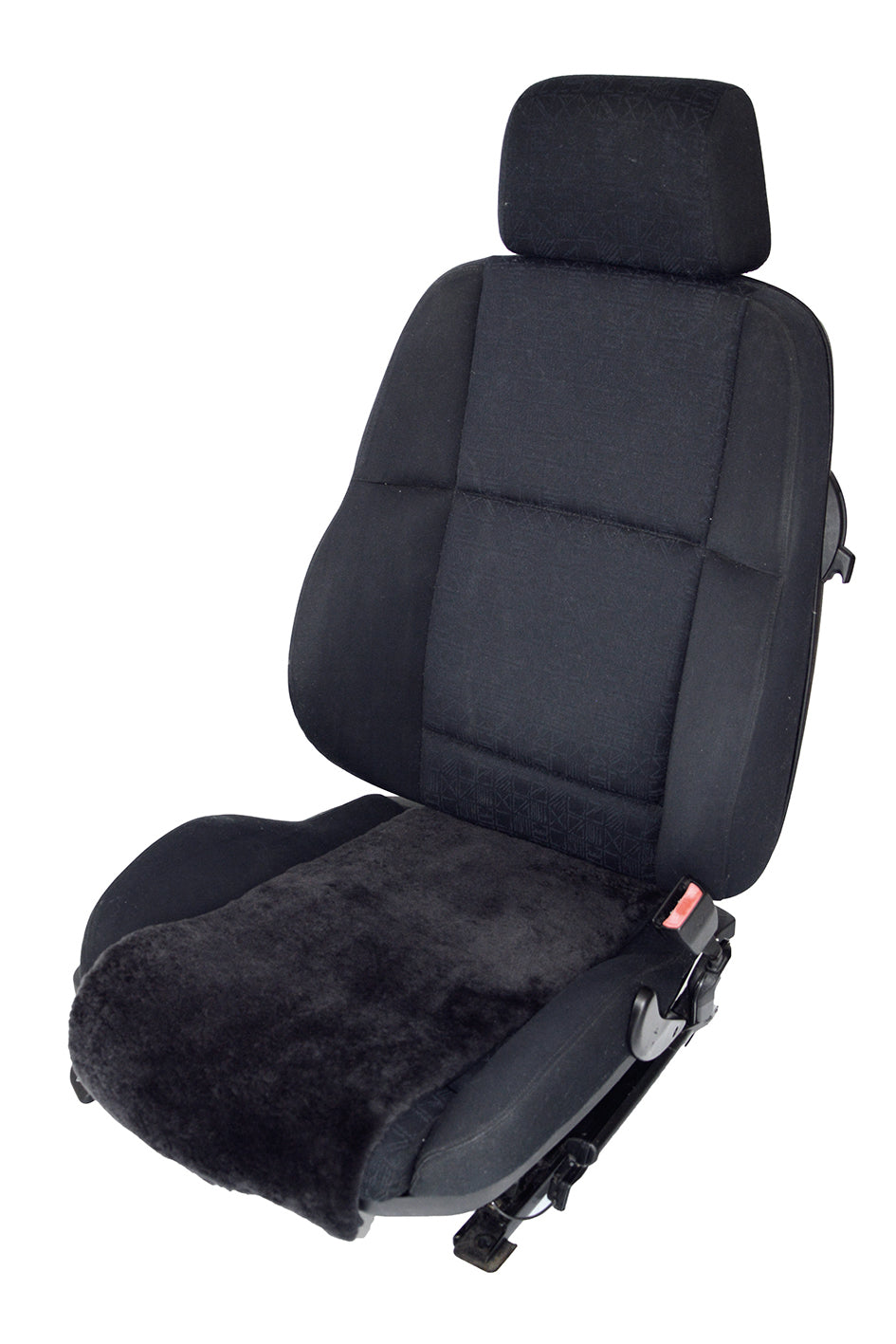 Autositz-Auflage Sitzbezug aus echtem Lammfell Silber / Grau Breite 30 cm